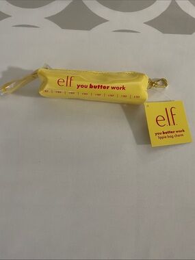 e.l.f. yellow "you butter work" lippie bag charm